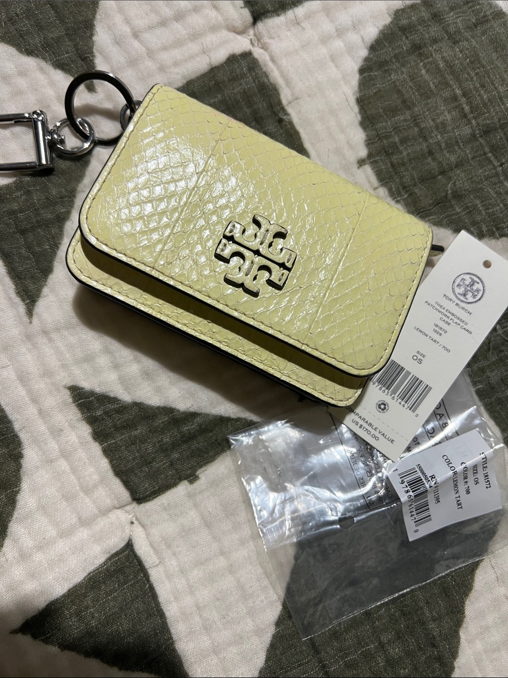 Tory Birch Thea Embossed Flap Card Case